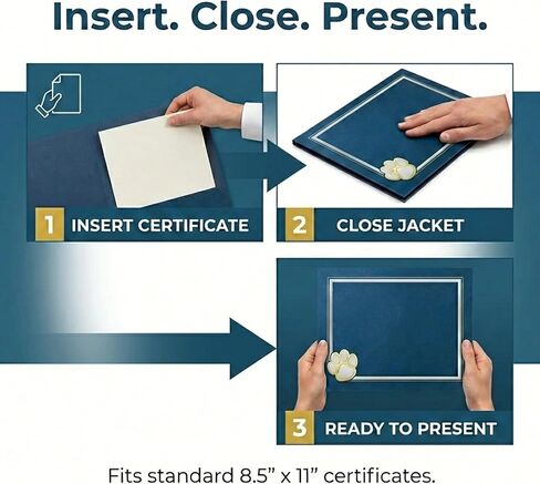 PaperDirect Paw Mascot Emblem Certificate Jackets, 9 Inches x 12 Inches Folded, Blue with Gold Foil, Certificate Cover for School, Work, Diplomas, Graduation & Awards, Certificate Holder, 10 Count in Kuwait