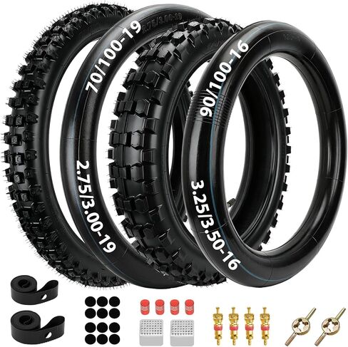 EOPOAYI 70/100-19 و90/100-16 مجموعة الأنبوب الداخلي لإطار الدراجة الترابية لاستبدال CRF150R CRF150F XR100R KLX140L TTR125 KX100 YZ85 Baja DR150 للطرق الوعرة والدراجة الترابية موتوكروس in Kuwait