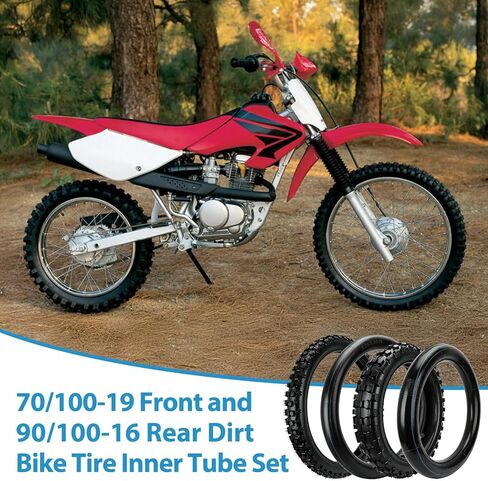 EOPOAYI 70/100-19 و90/100-16 مجموعة الأنبوب الداخلي لإطار الدراجة الترابية لاستبدال CRF150R CRF150F XR100R KLX140L TTR125 KX100 YZ85 Baja DR150 للطرق الوعرة والدراجة الترابية موتوكروس in Kuwait