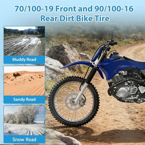 EOPOAYI 70/100-19 و90/100-16 مجموعة الأنبوب الداخلي لإطار الدراجة الترابية لاستبدال CRF150R CRF150F XR100R KLX140L TTR125 KX100 YZ85 Baja DR150 للطرق الوعرة والدراجة الترابية موتوكروس in Kuwait