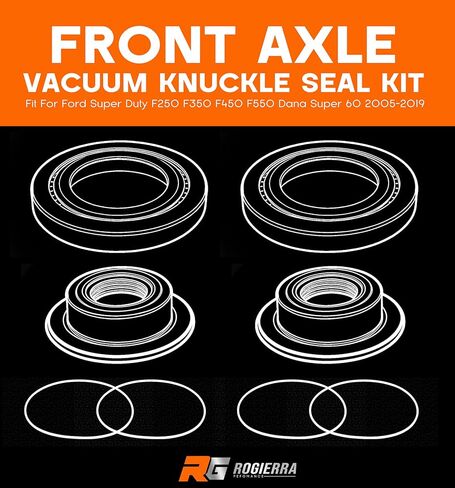 Front Axle Knuckle Vacuum Seals & Hub O-Rings & Tube Dust Seals Kit Compatible with Ford Super Duty 2005-2019 F250 F350 F450 F550 With Dana Super 60 Replace#2017426,2014835,54983 in Kuwait