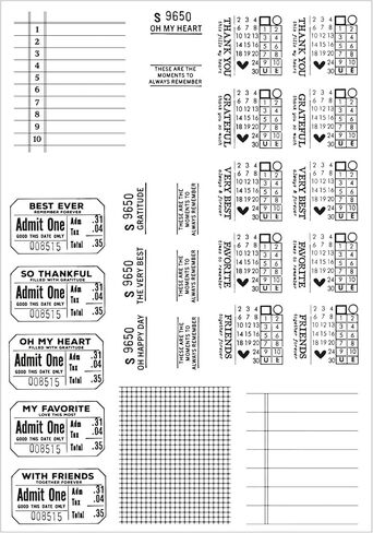 Sizzix A5 Clear Stamps w/Framelits Die Forever Journal Essentials by 49 and Market in Kuwait