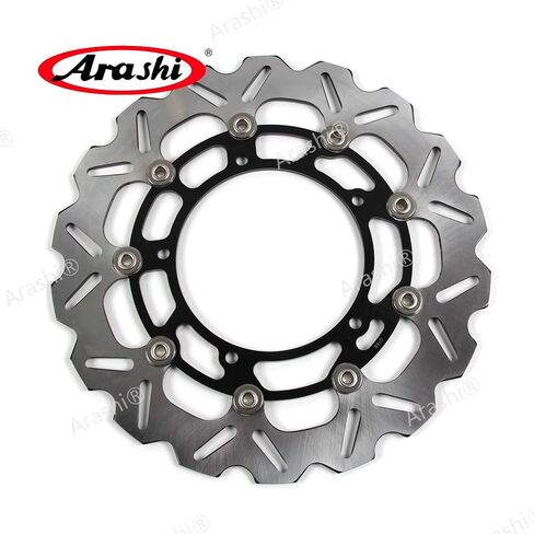 دوارات أقراص الفرامل الأمامية من Arashi لـ Yamaha XT1200Z SUPER TENERE 2010-2021 WORLDCROSSER 2016، XT1200ZE SUPER TENERE 2014-2021، قطع غيار ملحقات الدراجات النارية باللون الأسود in Kuwait