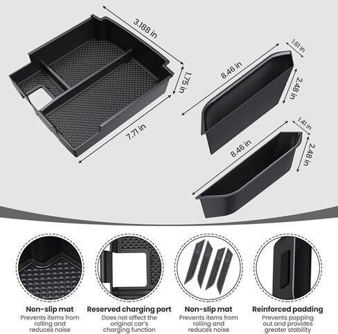 YPHUIKI 5PCS Center Console Organizer Handle Storage for Ford Bronco 2025 2026 4-Door Accessories, Phone Holder Front and Rear Door Grab Handle Pocket Storage Box Tray (Not for 2-Door & Bronco Sport) in Saudi Arabia
