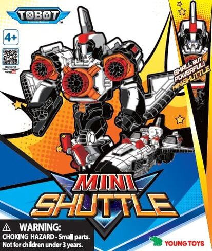 TOBOT GD, MINI Shuttle, Youngtoys Transforming Collectible Vehicle to Robot, Heroes Animation Character Toys for Kids 4 and up Transform Toys Cars, Mini Size 5-inch in Saudi Arabia