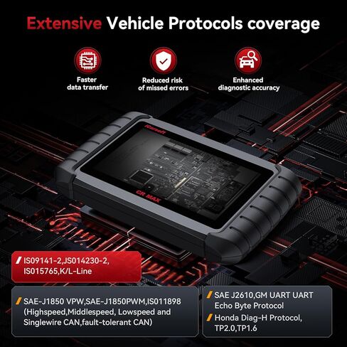iCarsoft CR MAX 2026 Version Bidirectional Scan Tools Full System Diagnosis 49 Services All Active Test OBD2 Scanner Diagnostic Tool Car Code Reader ECU Coding CAN FD Free Update for 10000+ Vehicles in Kuwait