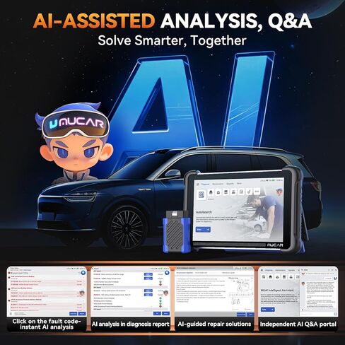MUCAR 892BT AI Bi-Directional OBD2 Scanner, Full System OBD2 Scanner Diagnostic Tool,35 Services,ECU Coding,FCA Autoauth,CANFD&DOIP,for Car Owners, DIYer, Technicians, Inspectors, Trainees and Others in Saudi Arabia