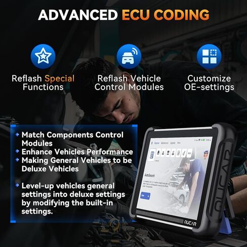 MUCAR 892BT AI Bi-Directional OBD2 Scanner, Full System OBD2 Scanner Diagnostic Tool,35 Services,ECU Coding,FCA Autoauth,CANFD&DOIP,for Car Owners, DIYer, Technicians, Inspectors, Trainees and Others in Saudi Arabia