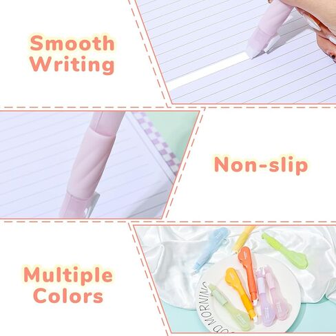 Temiary 4 Pack Correction Tape Pen, 0.27 in x 78.7 Ft White Smooth Pull Out Tape Pens for Writing, Tear Resistant Easy to Use Applicator for Instant Corrections School Office Supplies (Morandi) in Kuwait
