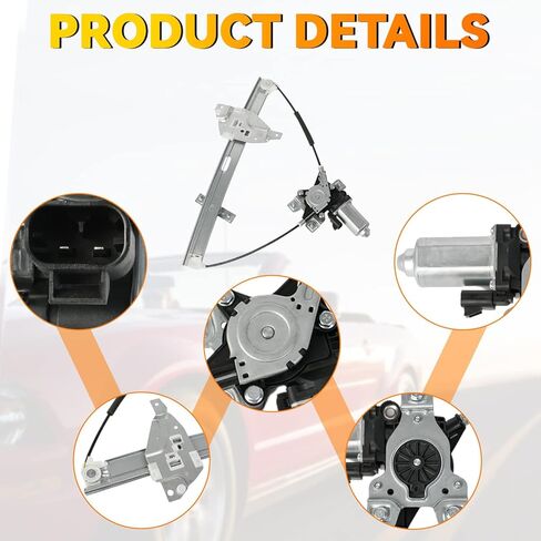 Front Right Passenger Side Power Window Regulator with Motor Assembly - Compatible with 2000-2005 Chevy Impala - 741-631 in Kuwait