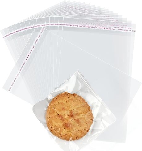 250 Pcs Cookie Bags,4×6 Inches Clear Self Sealing Cellophane Bags, Clear Cookie Bag For Candy,Packaging Cookies, Gifts ＆ Product Display in Saudi Arabia