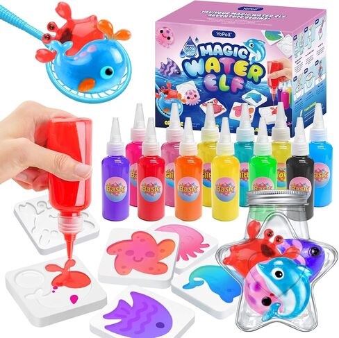 Magic Water Elf Toy Water Gel Kit for Kids, DIY Squishy Maker Craft Kit Make Your Own Water Pets with Aquarium Bottle, Arts & Crafts Gift for Boys Girls Ages 3+ in Saudi Arabia