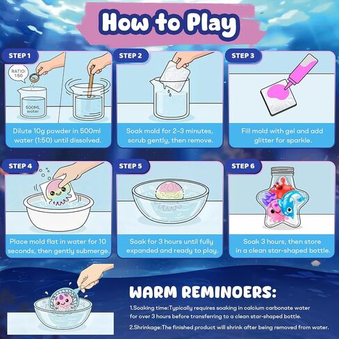 Magic Water Elf Toy Water Gel Kit for Kids, DIY Squishy Maker Craft Kit Make Your Own Water Pets with Aquarium Bottle, Arts & Crafts Gift for Boys Girls Ages 3+ in Saudi Arabia