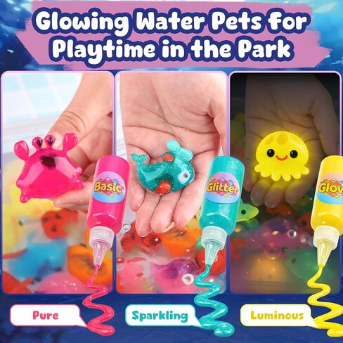Magic Water Elf Toy Water Gel Kit for Kids, DIY Squishy Maker Craft Kit Make Your Own Water Pets with Aquarium Bottle, Arts & Crafts Gift for Boys Girls Ages 3+ in Saudi Arabia