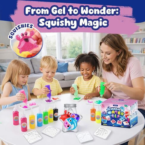 Magic Water Elf Toy Water Gel Kit for Kids, DIY Squishy Maker Craft Kit Make Your Own Water Pets with Aquarium Bottle, Arts & Crafts Gift for Boys Girls Ages 3+ in Saudi Arabia