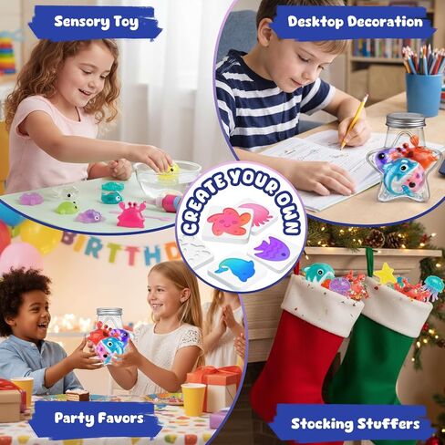 Magic Water Elf Toy Water Gel Kit for Kids, DIY Squishy Maker Craft Kit Make Your Own Water Pets with Aquarium Bottle, Arts & Crafts Gift for Boys Girls Ages 3+ in Saudi Arabia