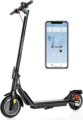 INVANTI E20 Adult Electric Scooter with Smart APP, Max 19 Miles & 18 MPH,350W Motor, 8.5" Solid Tires, Dual Brakes & Cruise Control, Foldable and Portable Commuter Electric Scooter for Adults in Saudi Arabia