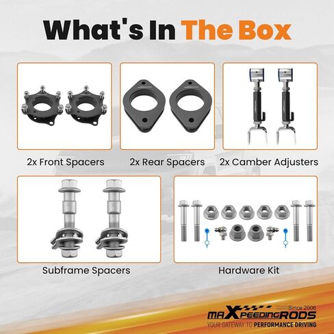 maXpeedingrods 1.5" Lift Leveling Kit for Honda CRV 2007-2016, Front & Rear Lift Spacer w/Adjustable Camber Arm in Kuwait