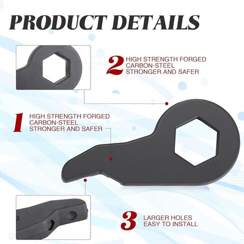 طقم تسوية 1-3 بوصة مع دعامات تمديد الصدمات متوافقة مع Chevy/Silverado 2001-2010/متوافقة مع GMC/Sierra 1500HD 2500 2500HD 3500 3500HD 2WD 4WD 8 مفاتيح قضبان الالتواء in Kuwait