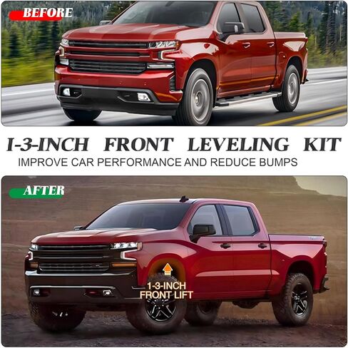 طقم تسوية 1-3 بوصة مع دعامات تمديد الصدمات متوافقة مع Chevy/Silverado 2001-2010/متوافقة مع GMC/Sierra 1500HD 2500 2500HD 3500 3500HD 2WD 4WD 8 مفاتيح قضبان الالتواء in Kuwait