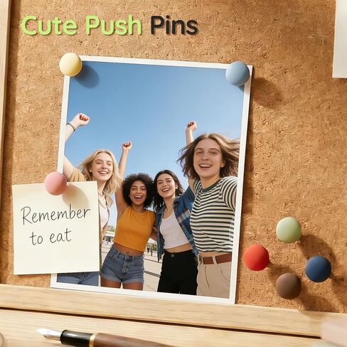 50Pcs Cute Decorative Push Pins for Bulletin Board, Thumb Tacks for Cork Board, Colorful Round Thumbtacks for Home Office Classroom Decor(10 Colors) in Saudi Arabia