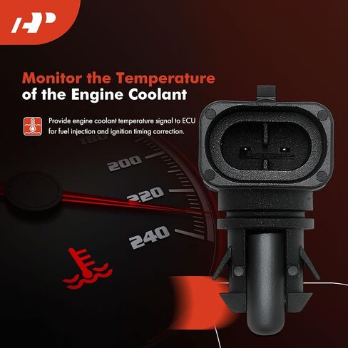 A-Premium Engine Coolant Temperature Sensor [2 Pins] Compatible with Chevrolet Tahoe 2007-2014 & Cadillac Escalade ESV 2007-2014, Escalade EXT 2007-2010 in Kuwait