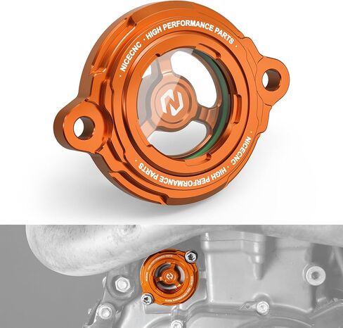 غطاء غطاء فلتر زيت المحرك الألومنيوم NICECNC متوافق مع 690 Enduro/R 2008-2023,790 Adventure/R 2019-2023,890 Adventure/R 2021-2023,450 XC-F 2013-2016، ملحقات Norden 901، أسود، انظر الإعداد in Kuwait