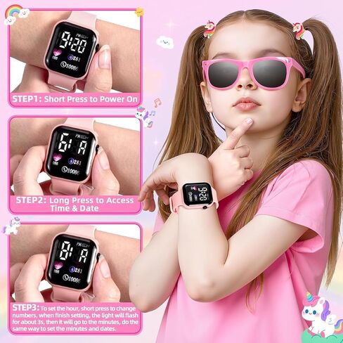 Hohosunlar Play Purse for Girls, Kids Handbag with Pretend Makeup, DIY Unicorn Water Bottle, Princess Toy Phone, Watch, Wallet, Cards, Christmas Birthday Gift for Girls Toddler Ages 3-12 in Saudi Arabia