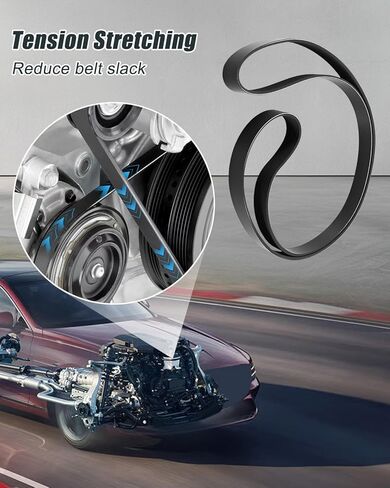 7PK1753 Engine Serpentine Drive Belt Fit for Honda CR-V L4 2.4L 2007-2009 and Acura TSX L4 2.4L 2004-2008, Replace K070690 117205X00A 38920RBBE01 38920RBBE02 38920RBBE03 in Saudi Arabia