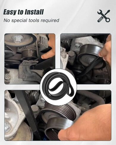 7PK1753 Engine Serpentine Drive Belt Fit for Honda CR-V L4 2.4L 2007-2009 and Acura TSX L4 2.4L 2004-2008, Replace K070690 117205X00A 38920RBBE01 38920RBBE02 38920RBBE03 in Saudi Arabia