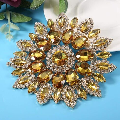 Crystal Glass Rhinestones Decoration for DIY Clothes Shoe Bag Women Accessories Crystal Glass Rhinestone Applique Decoration (Crystal Yellow Gold Base) in Saudi Arabia