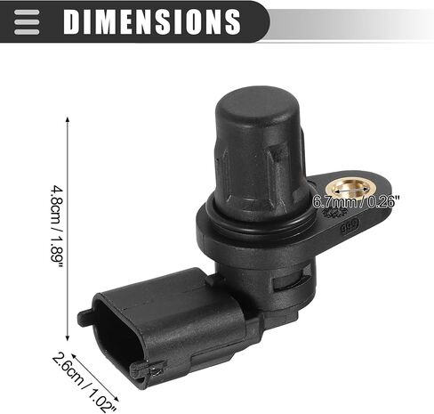 Motoforti CPS Sensor, Engine Camshaft Position Sensor, for Ford Fiesta 2011-2019, ABS, Metal, No.F01R00B003, Black in Kuwait