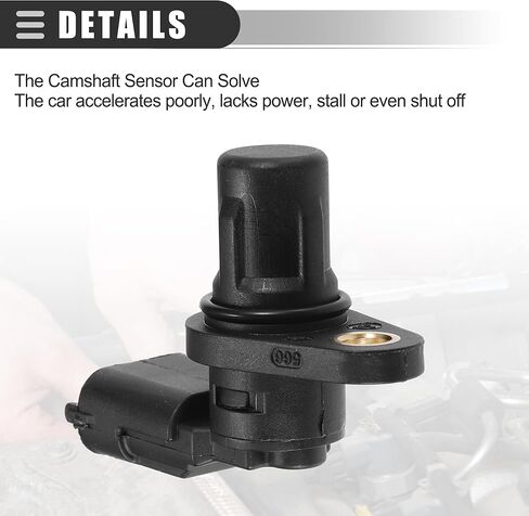 Motoforti CPS Sensor, Engine Camshaft Position Sensor, for Ford Fiesta 2011-2019, ABS, Metal, No.F01R00B003, Black in Kuwait