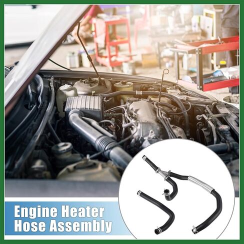 مجموعة خرطوم سخان المحرك Motoforti رقم 5058551AE خرطوم مدخل ومخرج سخان HVAC لـ Dodge Journey 2009-2010 مطاطي أسود طويل الأمد in Kuwait