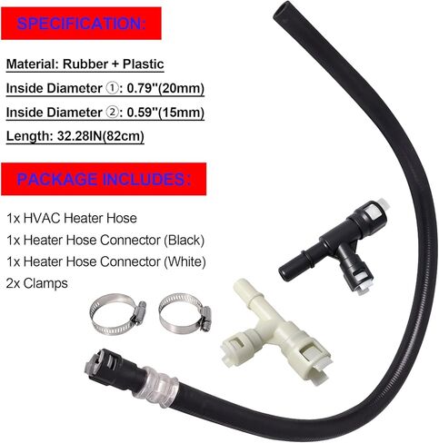 SMMS 22885825 خرطوم مدخل سخان HVAC مع موصل ومشابك مناسب لكاديلاك إسكاليد ESV EXT لسيارة شيفروليه سوبربان 1500 2500 تاهو لسيارة GMC Yukon XL 2007-2014 OE 15854958 626-654 800-414 800-413 in Kuwait