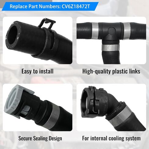 CV6Z18472T HVAC Heater Hose Fit for Ford Escape 2013-2019 Rubber Black Engine Water Heater Hose in Saudi Arabia