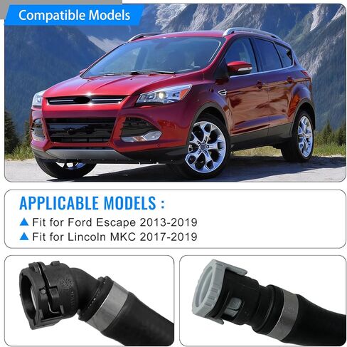 CV6Z18472T HVAC Heater Hose Fit for Ford Escape 2013-2019 Rubber Black Engine Water Heater Hose in Saudi Arabia