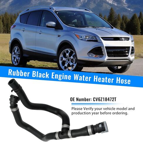 CV6Z18472T HVAC Heater Hose Fit for Ford Escape 2013-2019 Rubber Black Engine Water Heater Hose in Saudi Arabia