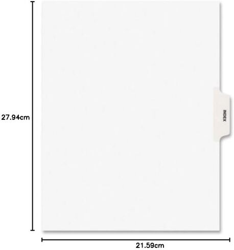 Avery Individual Legal Exhibit Dividers, Avery Style, Index, Side Tab, 8.5 x 11 inches, Pack of 25 (11909) in Saudi Arabia
