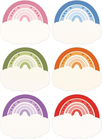 120pcs Rainbow Nameplates Stickers for Classroom, Boho Students Name Labels Stickers, 6 Designs Self-Adhesive Classroom Name Tags for Desk, Locker, Cubby,Back to School Teacher Supplies in Saudi Arabia