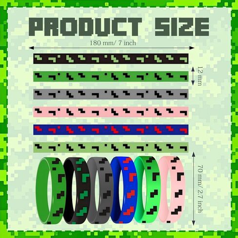 24PCS Pixel Party Favor Set, 12 Pixel Sunglasses & 12 Pixel Bracelets, Video Game Birthday Party Supplies for Kids Teens Adults, Gamer Party Favors, Goodie Bag Fillers, Photo Booth Props in Saudi Arabia