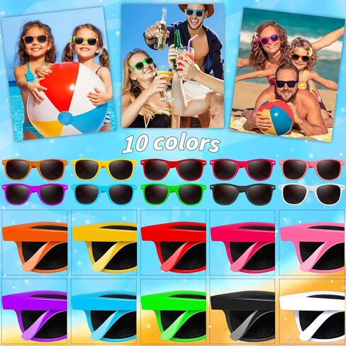 60Pcs Sunglasses Beach Balls Bulk Party Favors for Kids 30Pcs Neon Sunglasses 30Pcs 12" Beach Balls Kid Boys Girls Graduation Party Supplies for Summer Beach Pool Party Favors Goodie Bag Favors in Kuwait