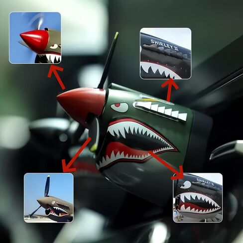ديكور فتحة تهوية السيارة المقاتلة P-40، ديكور سيارة مروحية إبداعية P-40 Warhawk، سهل التركيب يناسب جميع الفتحات، هدية فريدة للطيارين ومحبي الطيران والرجال in Kuwait