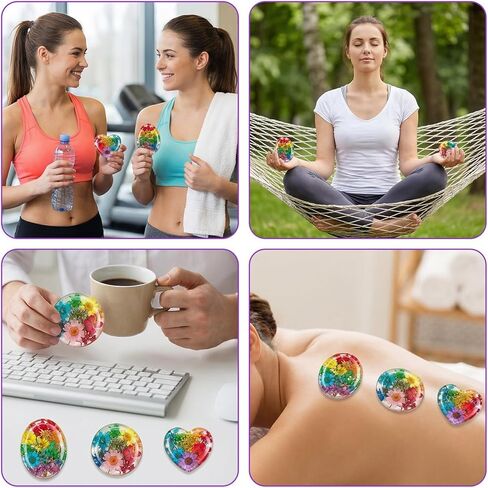 4 تصميمات لقوالب الإيبوكسي، قوالب السيليكون المصنوعة من حجر الإبهام من Ymapinc DIY لصب الراتنج، قالب إيبوكسي السيليكون على شكل حجر للقلق/تخفيف التوتر/التأمل in Kuwait