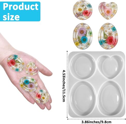 DIY Thumb Worry Stone Resin Silicone Mold Reiki Healing Crystal for Stress Relax Pocket Stones Epoxy Casting Mold Heart Round Oval Men Women Anxiety Stress Relief Home Decor Ornament in Saudi Arabia