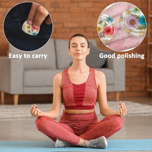 DIY Thumb Worry Stone Resin Silicone Mold Reiki Healing Crystal for Stress Relax Pocket Stones Epoxy Casting Mold Heart Round Oval Men Women Anxiety Stress Relief Home Decor Ornament in Saudi Arabia