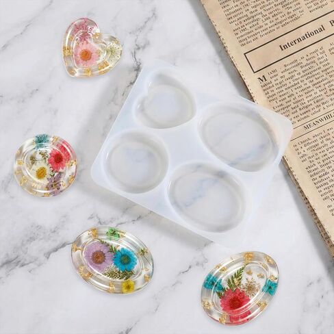 DIY Thumb Worry Stone Resin Silicone Mold Reiki Healing Crystal for Stress Relax Pocket Stones Epoxy Casting Mold Heart Round Oval Men Women Anxiety Stress Relief Home Decor Ornament in Saudi Arabia