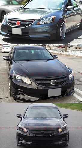 Matt Satin Black JDM Sport Style Mesh Front Bumper Grill Grille Compatible with 2011-2012 Honda Accord 4 Door Sedan in Kuwait