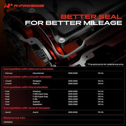 مجموعة حشية غطاء صمام المحرك A-Premium متوافقة مع Ford F-150، F-250/350 SD، Mustang، Expedition، Explorer & Lincoln Mark LT، Navigator & Mercury Mountaineer & Avanti Avanti، V8 4.6L 5.4L in Kuwait