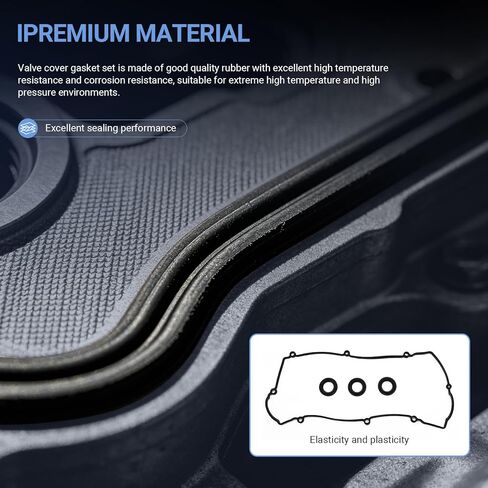 VS50641R Engine Valve Cover Gasket Set Compatible with Hyundai Santa Fe Sonata Tiburon Tucson Fit for Kia Magentis Optima Sportage 2003-2010 2.7L V6 Replaces VS50393 2244137104 2244323001 in Kuwait